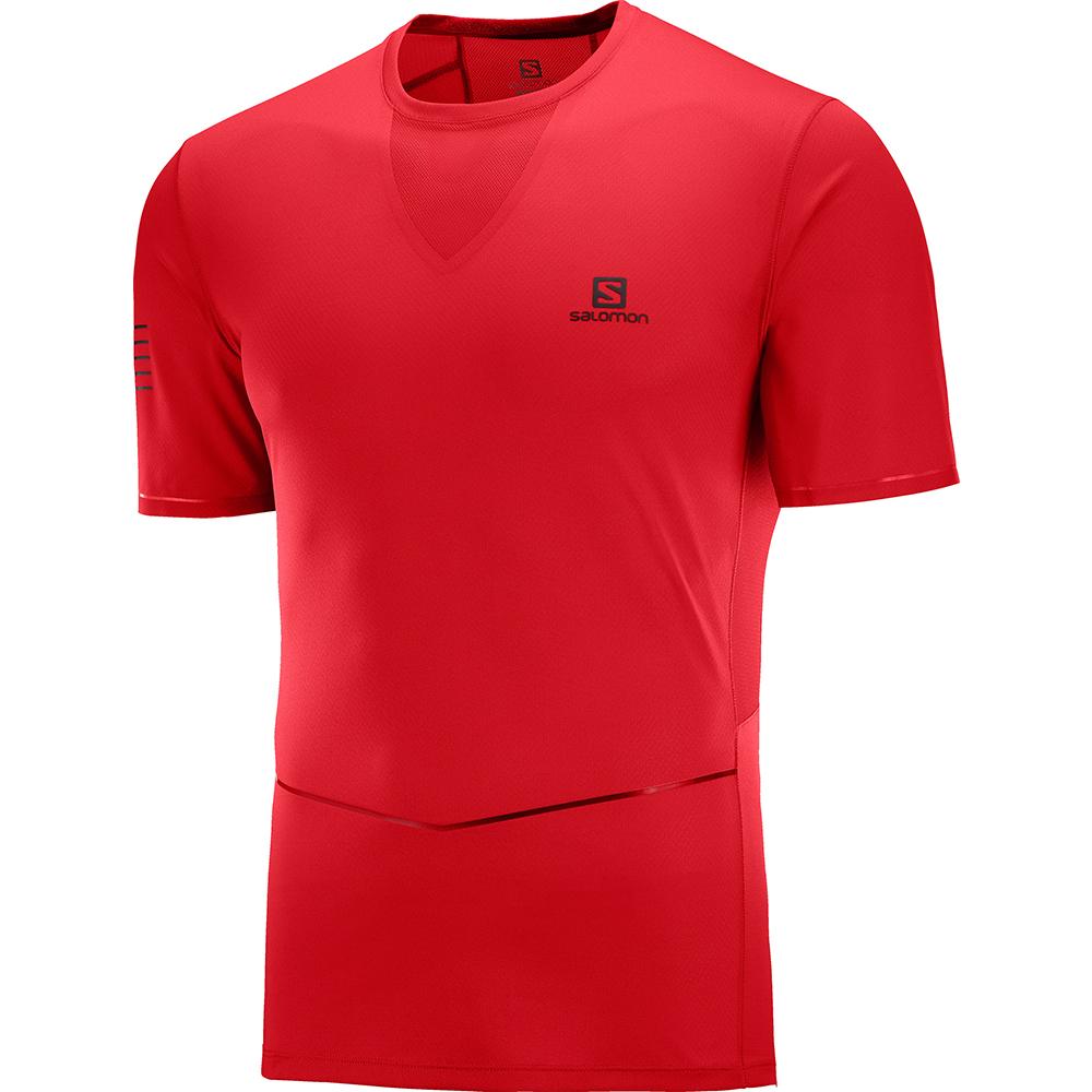 Camisetas Salomon Hombre Rojas - Salomon Argentina SENSE ULTRA M,349170-RTZ